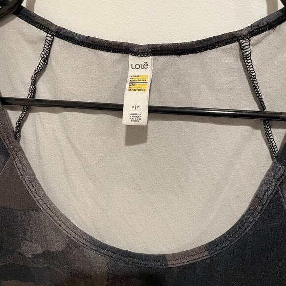 Lole camo abstract Black Mini workout Tank Dress small - Picture 2 of 4